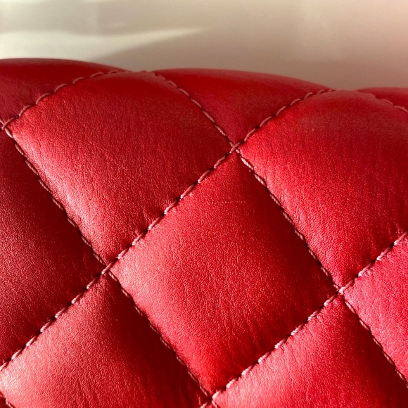 CHANEL Front Pocket Top Handle Flap Bag Quilted Calfskin Mini Pink - Picture 12 of 15